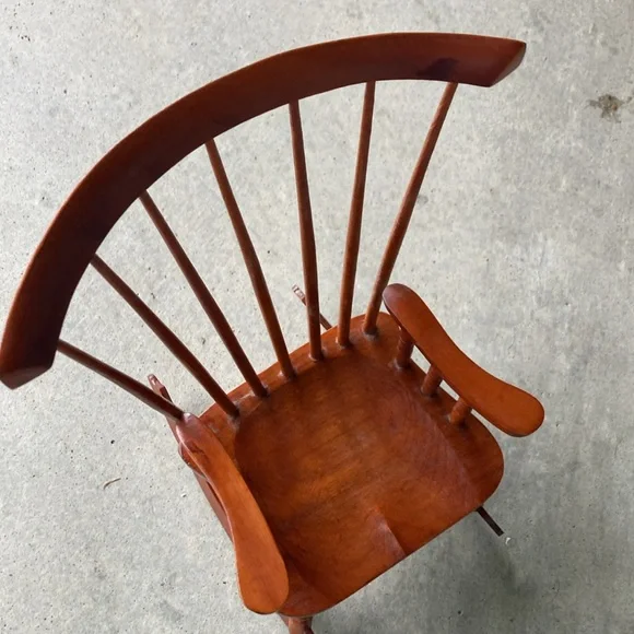 Vintage Doll Sized Wooden Rocking Chair, Cottagecore, miniature - Picture 6 of 8